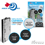 Aquaworld 水世界 超薄型外掛過濾器 專用濾片（2入）